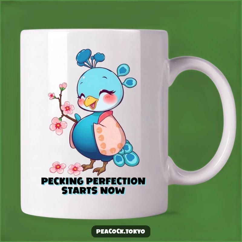 Funny Peacock Kimono Blossom Mug - Perfect Gift for Bird Lovers
