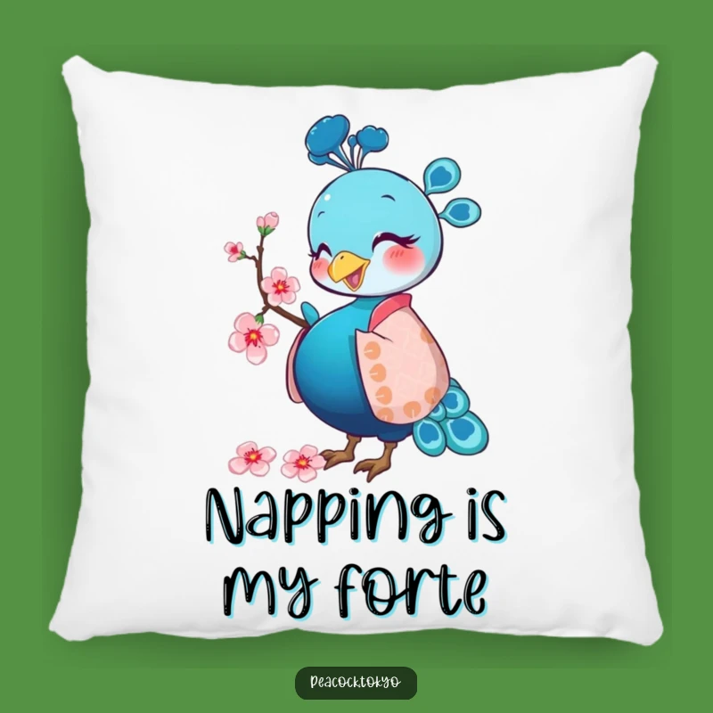 Funny Peacock Kimono Pillow - Cozy & Humorous Accent for Your Home