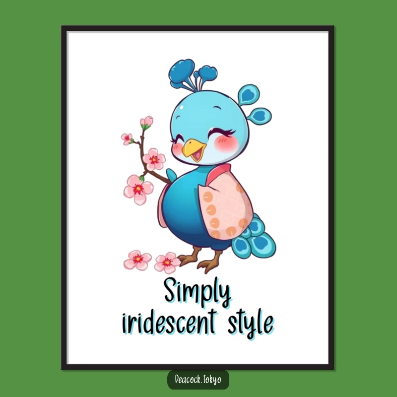 Funny Peacock Kimono Digital Art - Humorous Printable for Instant Joy
