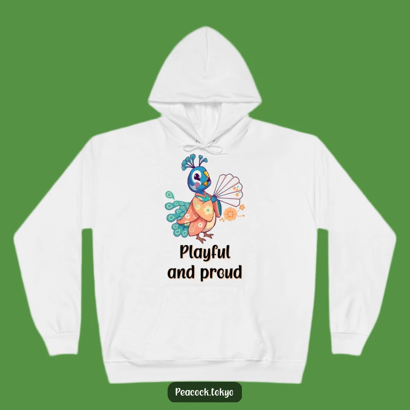 Funny Whimsical Peacock Kimono Hoodie - Cozy & Playful Humorous Wear