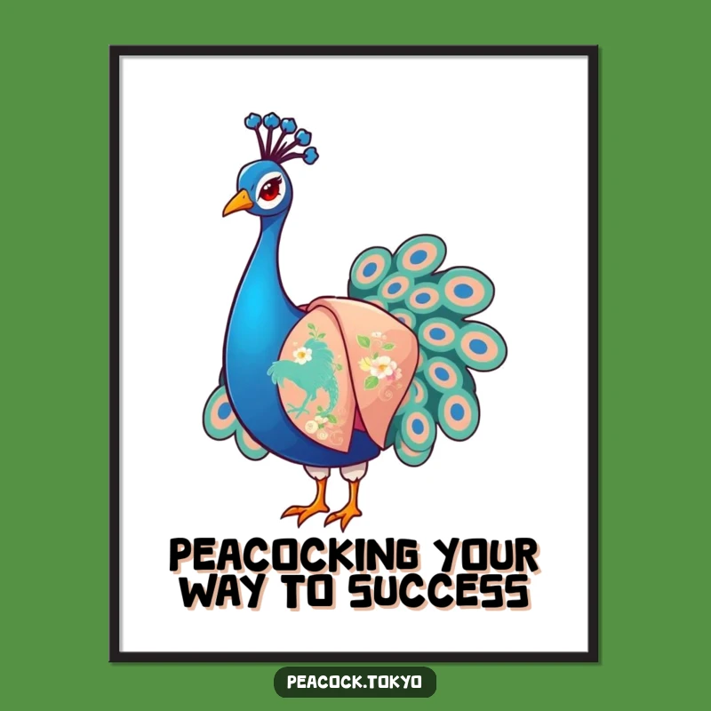 Free Printable Wall Art: Elegant Peacock Kimono - Hilarious Downloadable Art!