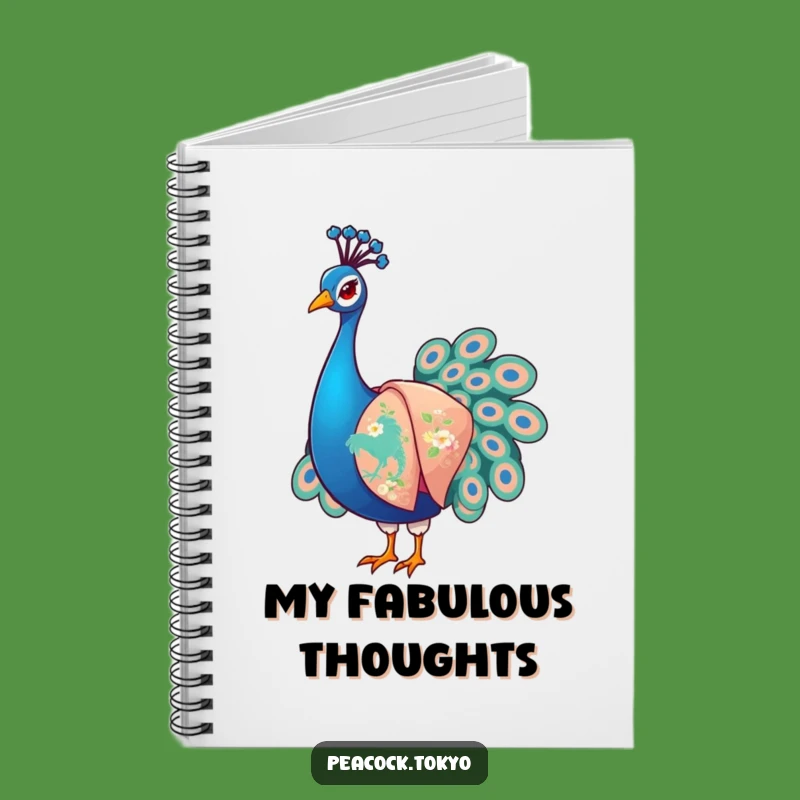 Funny Peacock Kimono Notebook: Journal Your Ideas with Artistic Humor