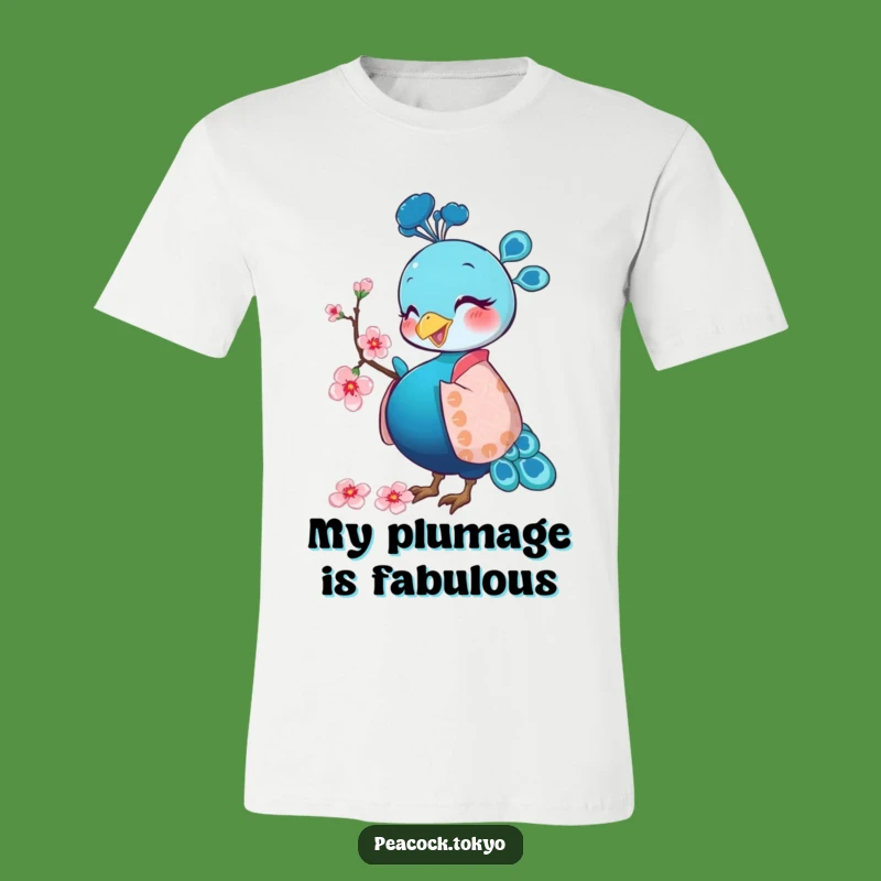 Funny Peacock Kimono T-Shirt - Humorous Bird Tee for Gift Giving