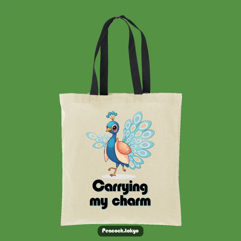 Funny Charming Peacock Kimono Tote Bag - Elegant Humorous Accessory